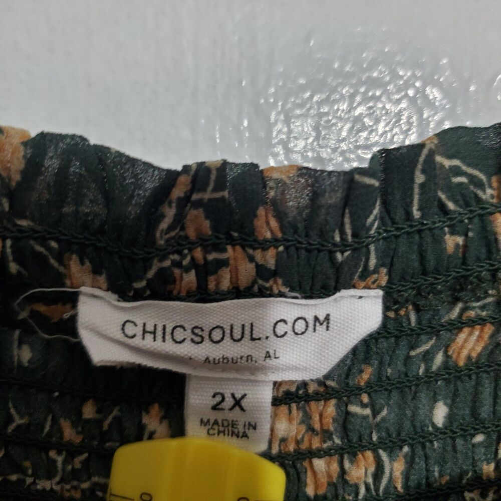 ChicoSoul Floral Maxi Dress With a Square Neckline Long Sleeves Sz 2X SKU#A-133 - Picture 9 of 16